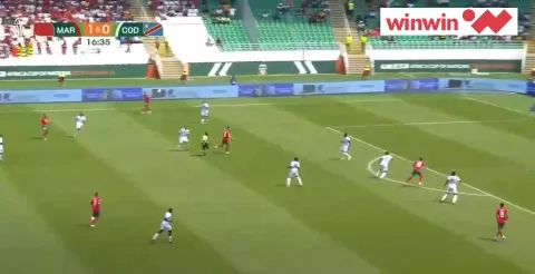 من مباراة المغرب والكونغو الديمقراطية بكأس أفريقيا 2024 (winwin)